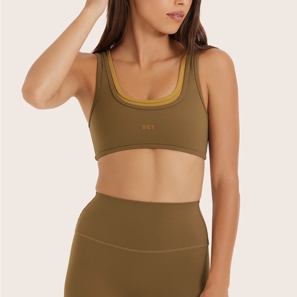 SET Active AIRLUXE™ SCOOP BRA - OTTER
